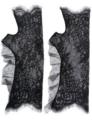 Γάντια με δαντέλα Parlor μαύρο