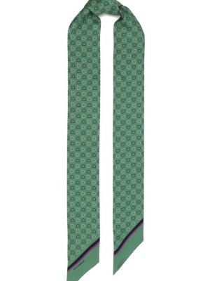Шелковый шарф Coccinelle зеленый