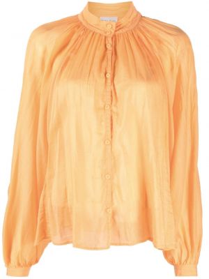 Transparenter bluse aus baumwoll Forte_forte orange