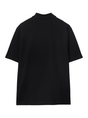 Medvilninis polo marškinėliai Burberry juoda