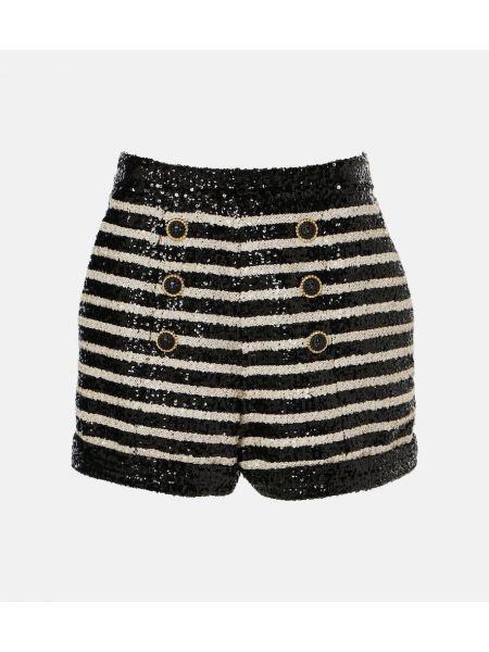 Stripete shorts Balmain svart