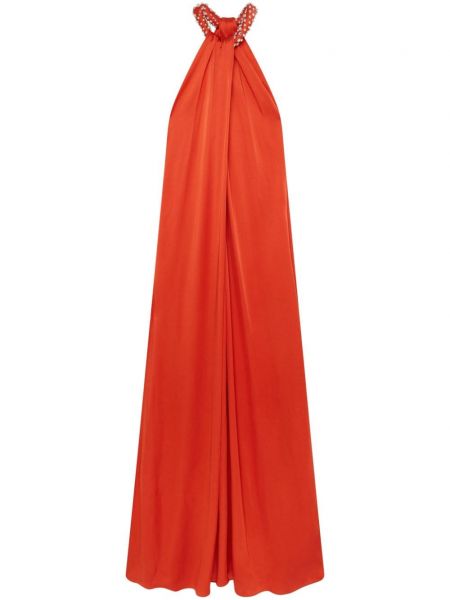 Права рокля с кристали Stella Mccartney оранжево