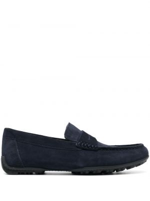 Pantofi loafer din piele de căprioară Geox albastru