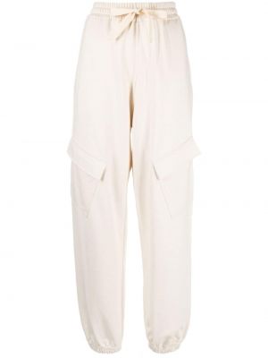 Bavlněné sportovní kalhoty Jil Sander bílé