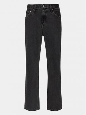 Ravne hlače Calvin Klein Jeans črna