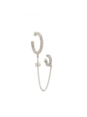 Boucles d'oreilles à boucle en cristal Dolce & Gabbana argenté