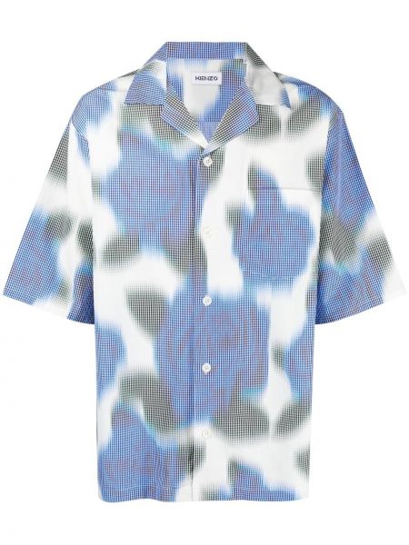 Camisa de flores con estampado Kenzo azul