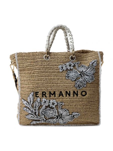 Shopper handtasche Ermanno Scervino beige
