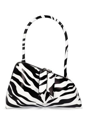 Zebra mintás bőr kézitáska nyomtatás The Attico fehér