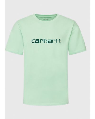Carhartt WIP Póló Script I031047 Zöld Regular Fit