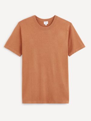 Едноцветна тениска Celio оранжево