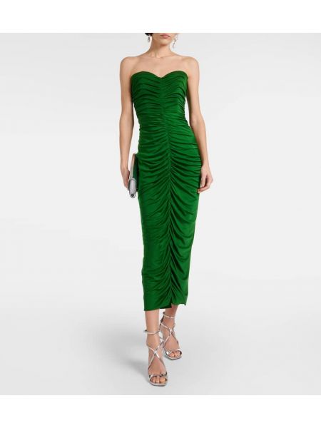 Миди рокля от джърси Costarellos зелено