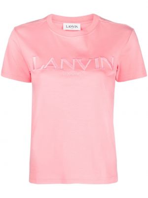 T-shirt ricamato Lanvin rosa