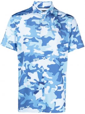 T-shirt mit print mit v-ausschnitt mit camouflage-print Polo Ralph Lauren blau