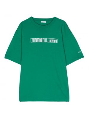 Kokvilnas t-krekls ar apdruku Dolce & Gabbana Dgvib3 zaļš