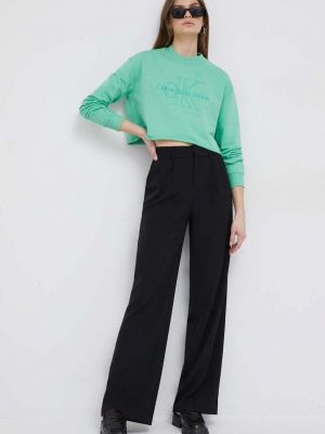 Bluza bawełniana Calvin Klein Jeans zielona