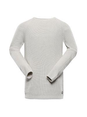 Bombažni pulover Nax siva