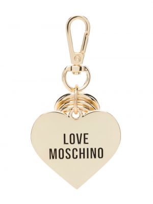 Herzmuster brosche mit print Love Moschino gold