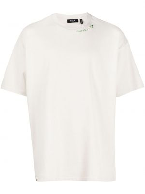 T-shirt med broderi Five Cm brun