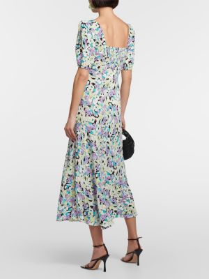 Pamučna midi haljina Diane Von Furstenberg plava