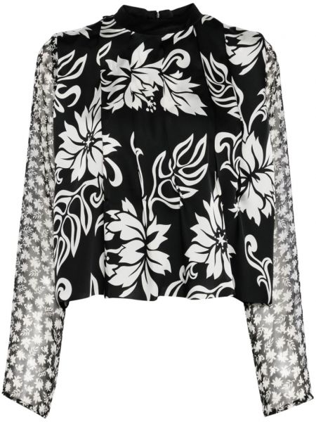 Bluza s cvetličnim vzorcem s potiskom Sacai