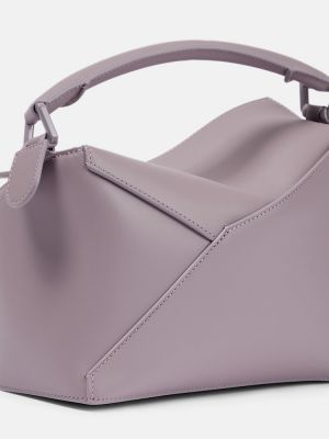 Kožená kabelka Loewe fialová