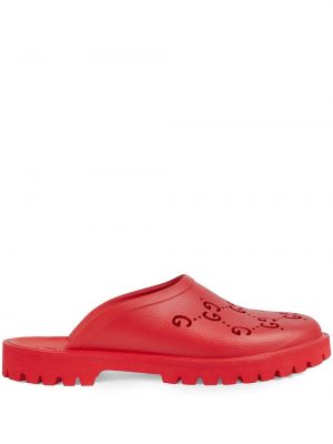 Gucci sandalias slip-on con aberturas - Rojo