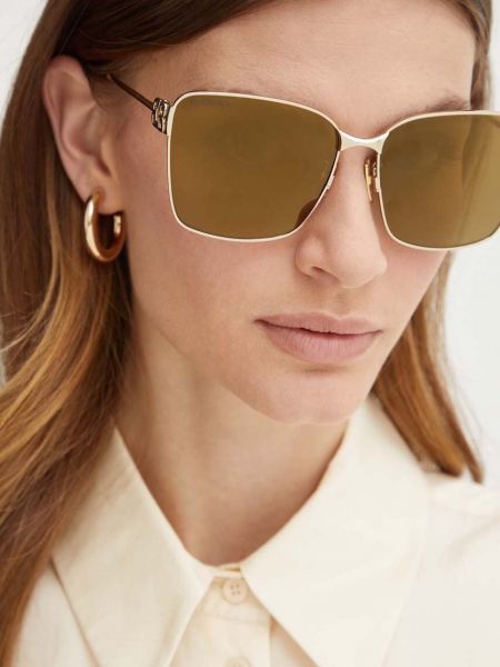 Okulary przeciwsłoneczne Balenciaga złote