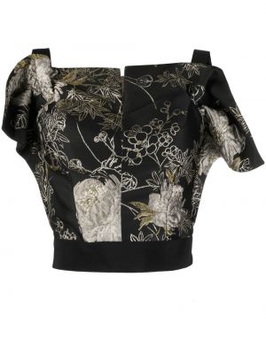 Жакардова блуза без ръкави на цветя Gemy Maalouf