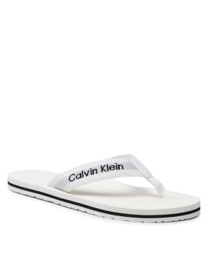 Σαγιονάρες Calvin Klein λευκό