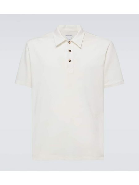 Polo en coton Bottega Veneta blanc