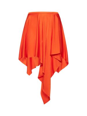 Saténové mini sukně Stella Mccartney - oranžová
