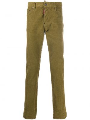 Pantalones de pana skinny Dsquared2 verde
