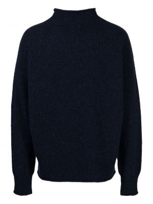 Dzianinowy sweter Ymc niebieski