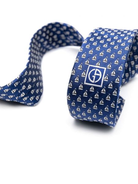 Cravate en soie à imprimé Giorgio Armani