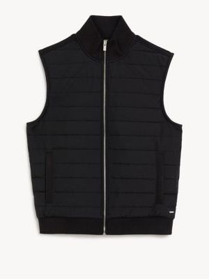 Mens Autograph Quilted Hybrid Gilet - ,  - Сzarny