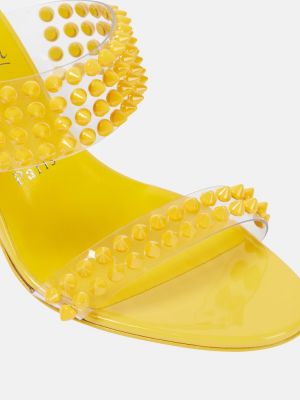 Leder sandale Christian Louboutin gelb