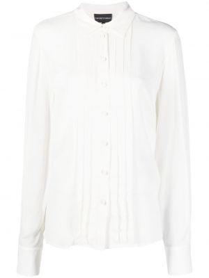 Риза с панделка Emporio Armani бяло