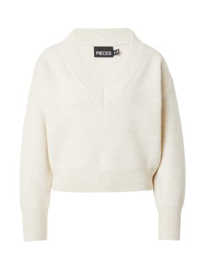 Pullover Pieces bianco