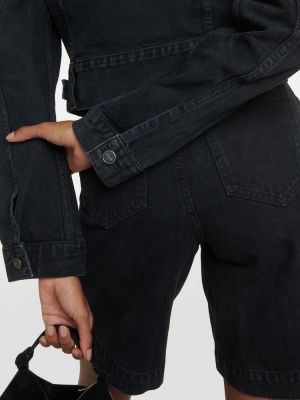 Giacca di jeans Khaite nero
