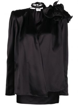 Копринена блуза на цветя Magda Butrym черно