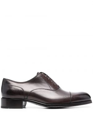Pantofi cu șireturi din piele din dantelă Tom Ford maro