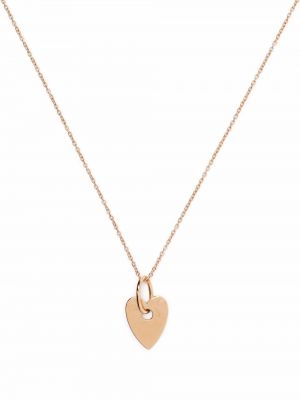 Ogrlica iz rožnatega zlata z vzorcem srca Ginette Ny