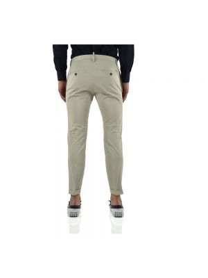 Pantalones chinos con botones de algodón Dsquared2 beige