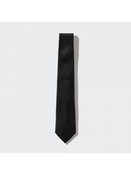 Шелковый галстук Uniqlo черный