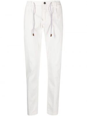 Pantaloni chino di cotone Eleventy bianco