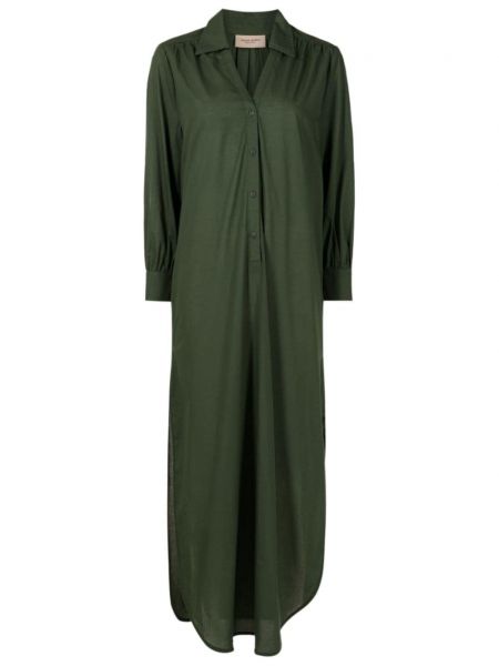 Pamučna maksi haljina Adriana Degreas zelena