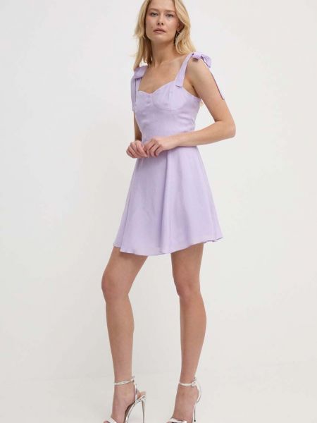 Sukienka mini Armani Exchange fioletowa