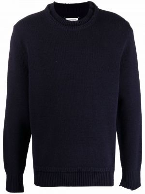 Пуловер с протрити краища Maison Margiela синьо