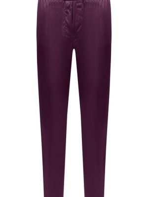Шелковые брюки Tom Ford фиолетовые